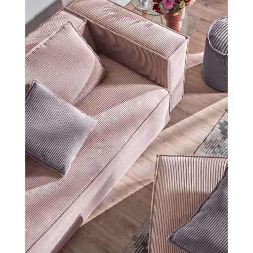 Kave Home Blok 3-Seat Sofa, Corduroy, Pink