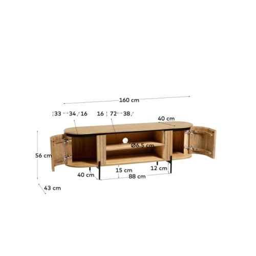 Kave Home Licia TV Cabinet, 160cm
