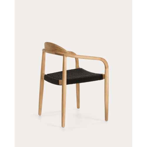 Kave Home Nina Dining Chair, Black & Natural