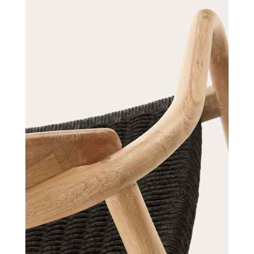 Kave Home NINA Dining Chair, Black & Natural