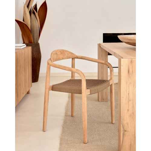 Kave Home Nina Dining Chair, Brown & Natural