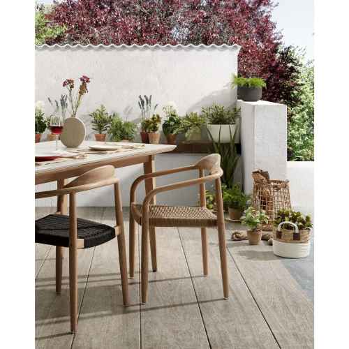 Kave Home Nina Dining Chair, Brown & Natural