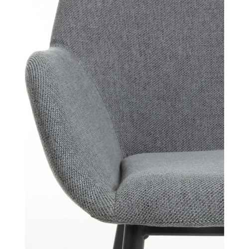 Kave Home Konna Dining Chair, Dark Grey, 59x83x55 cm, Set of 2