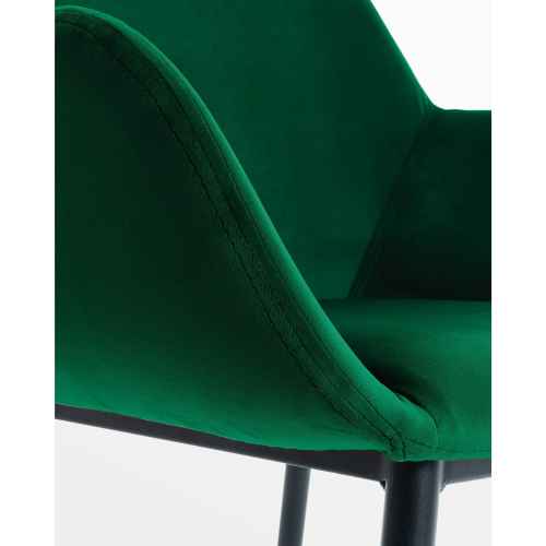 Kave Home KONNA Dining Chair, Green Black, 59x83x55 cm, Set of 2