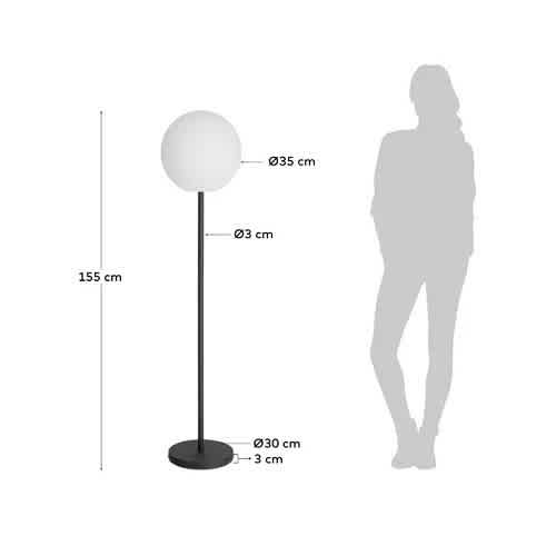 Kave Home Dinesh Outdoor Floor Lamp, White