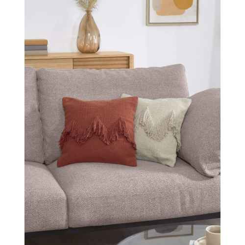 Kave Home Paulin cushion cover, 45 x 45 cm, Maroon