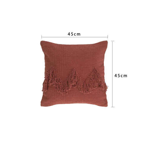 Kave Home Paulin cushion cover, 45 x 45 cm, Maroon