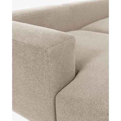 Kave Home Blok 4-Seat Modular Sofa with Left Chaise, Beige