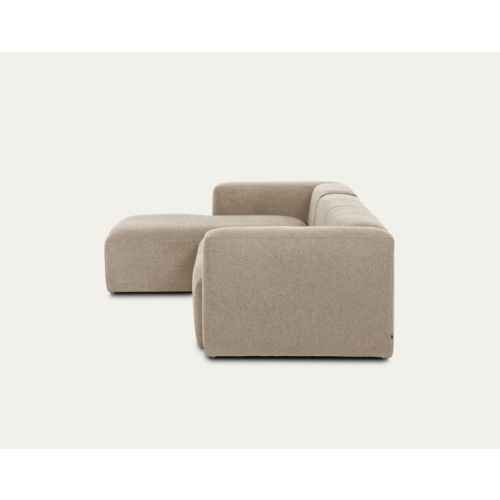 Kave Home Blok 4-Seat Modular Sofa with Left Chaise, Beige