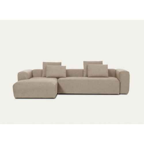 Kave Home Blok 4-Seat Modular Sofa with Left Chaise, Beige