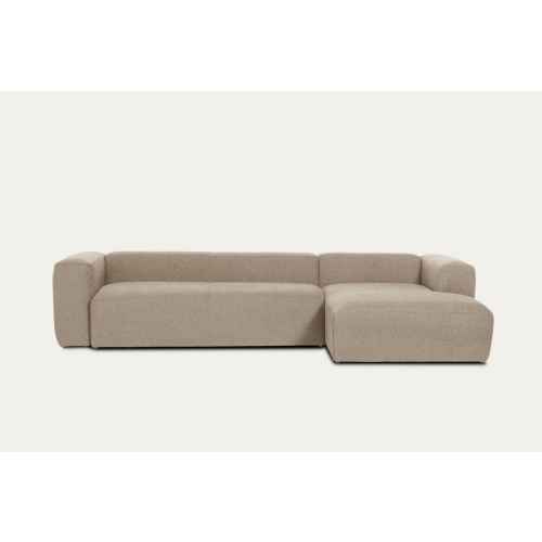 Kave Home Blok 4-Seat Modular Sofa with Right Chaise, Beige