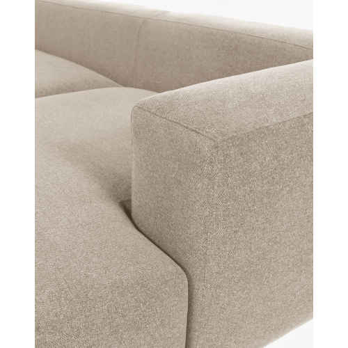 Kave Home Blok 2-Seat Modular Sofa with Right Chaise, Beige