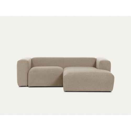 Kave Home Blok 2-Seat Modular Sofa with Left Chaise, Beige