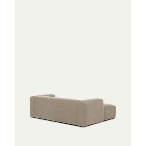 Kave Home Blok 2-Seat Modular Sofa with Left Chaise, Beige