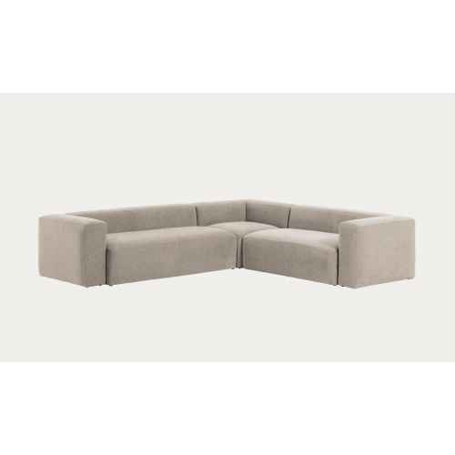 Kave Home Blok 5-Seat Corner Sofa, Beige