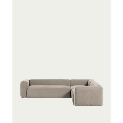 Kave Home Blok 5-Seat Corner Sofa, Beige