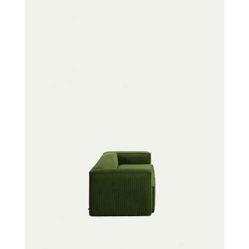 Kave Home Blok 3-Seat Sofa, Corduroy, Green