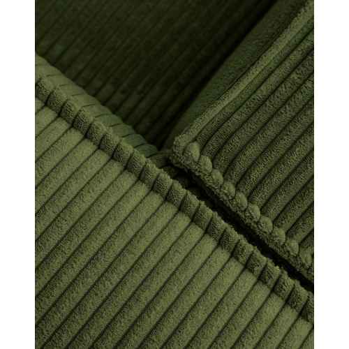 Kave Home Blok 3-Seat Sofa, Corduroy, Green