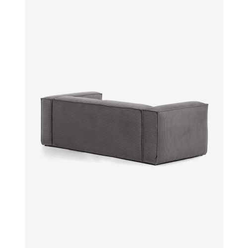 Kave Home Blok 2-Seat Sofa, Corduroy, Grey