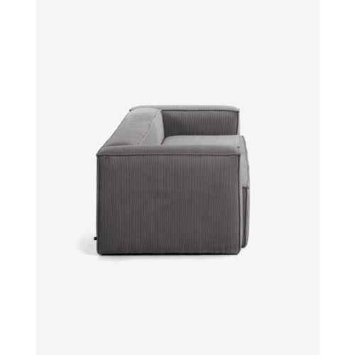 Kave Home Blok 2-Seat Sofa, Corduroy, Grey