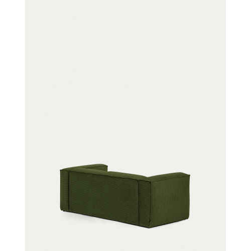 Kave Home Blok 2-Seat Sofa, Corduroy, Green