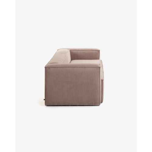 Kave Home Blok 2-Seat Sofa, Corduroy, Pink