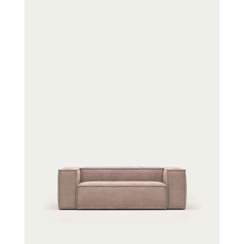 Kave Home Blok 2-Seat Sofa, Corduroy, Pink