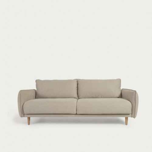 Kave Home Carlota 3-Seat Sofa, Beige