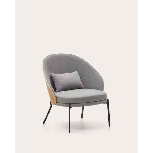 Kave Home Eamy Armchair, Grey & Natural