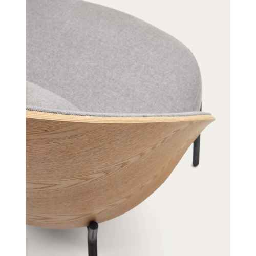 Kave Home EAMY Armchair, Grey & Natural