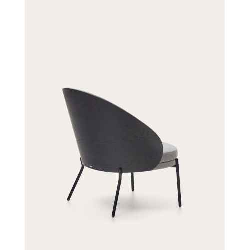 Kave Home Eamy Armchair, Grey & Black