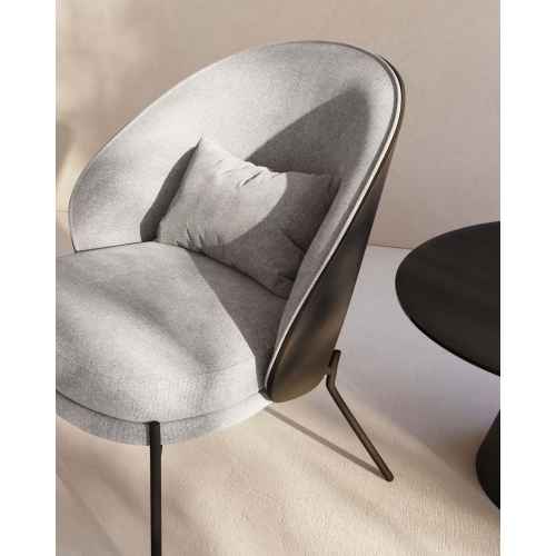 Kave Home Eamy Armchair, Grey & Black