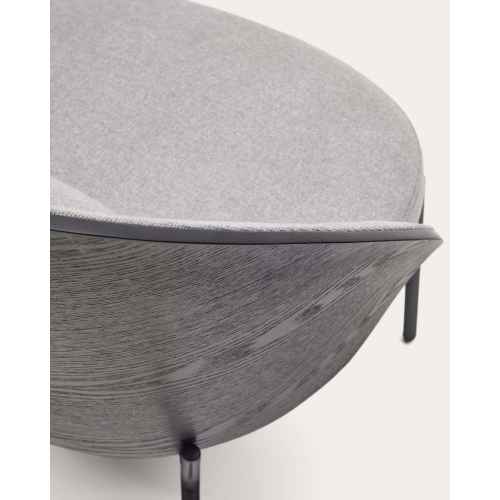 Kave Home Eamy Armchair, Grey & Black