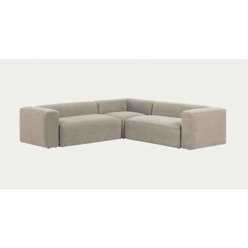 Kave Home BLOK 4-Seat Corner Sofa, 290x290cm, Beige