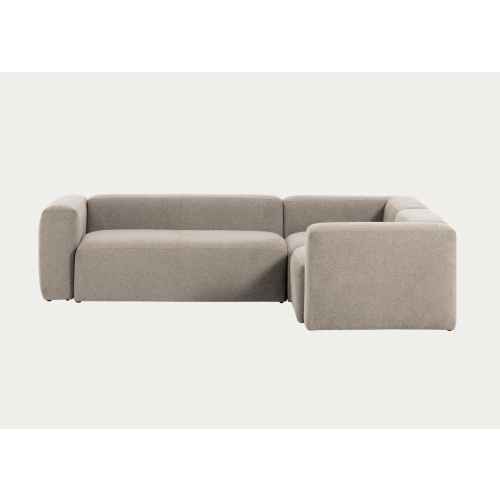 Kave Home Blok 3-Seat Corner Sofa, Beige