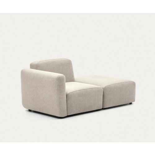 Kave Home Neom Armchair with Ottoman, Beige