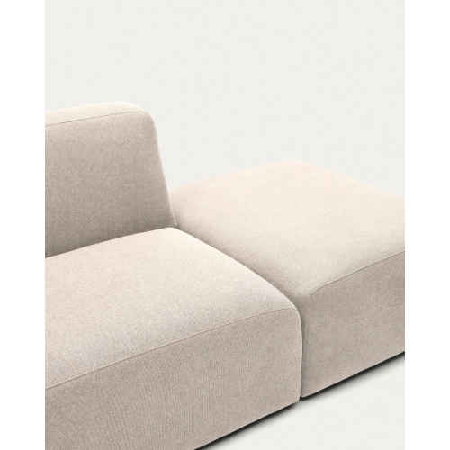 Kave Home Neom Armchair with Ottoman, Beige