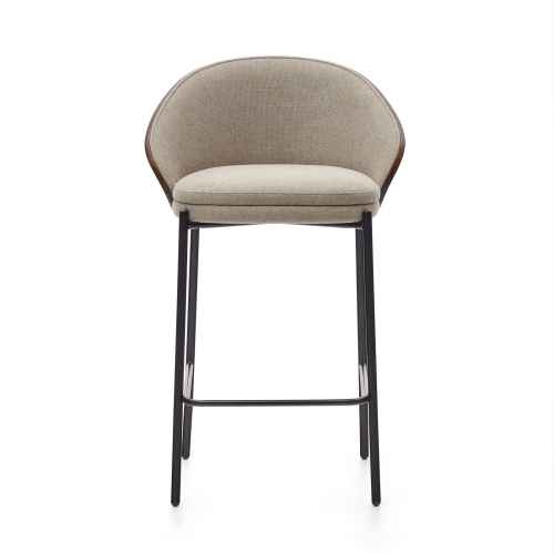 Kave Home Eamy Bar Stool, Light Brown, 65cm