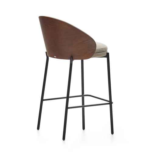 Kave Home EAMY Bar Stool, Light Brown, 65cm