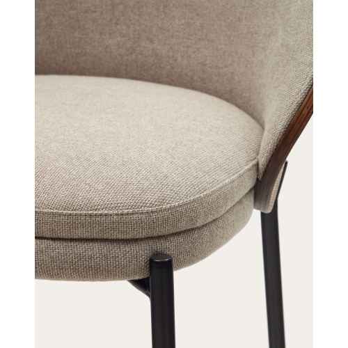 Kave Home EAMY Bar Stool, Light Brown, 65cm