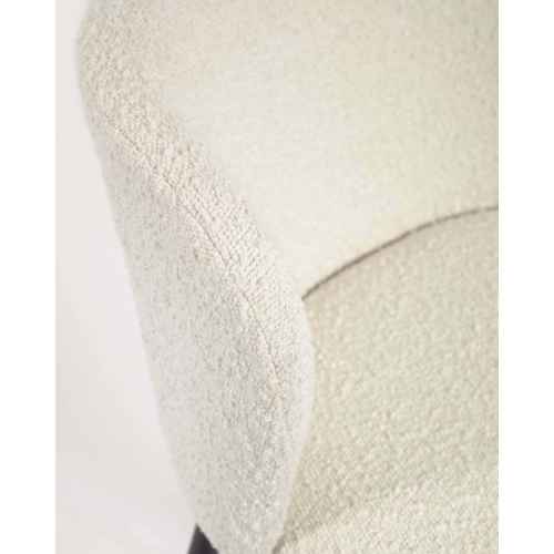 Kave Home CISELIA Shearling Bar Stool, White, 65cm