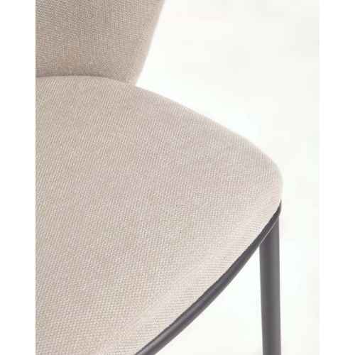 Kave Home Ciselia Chenille Bar Stool, Beige