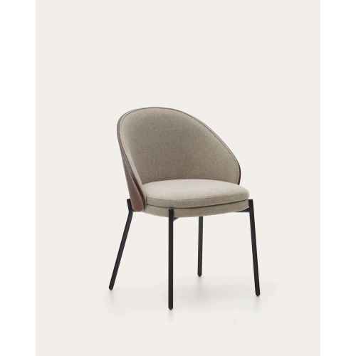 Kave Home Eamy Dining Chair, Light Brown & Wenge