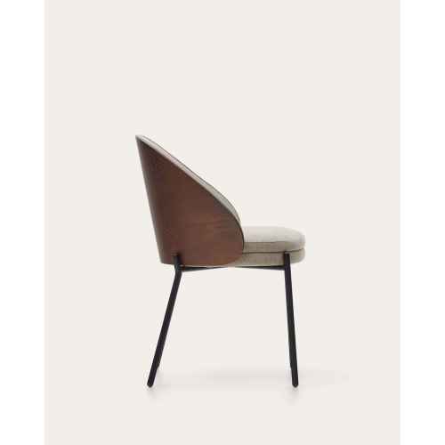 Kave Home Eamy Dining Chair, Light Brown & Wenge