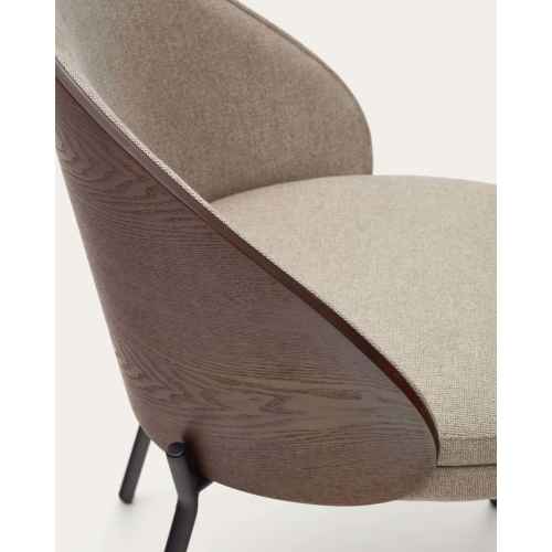 Kave Home EAMY Dining Chair, Light Brown & Wenge