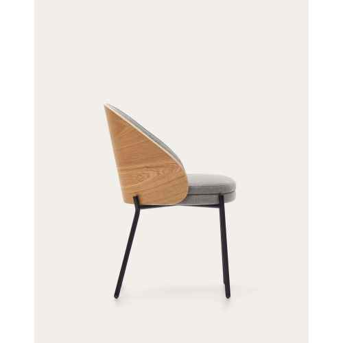 Kave Home Eamy Dining Chair, Grey & Natural