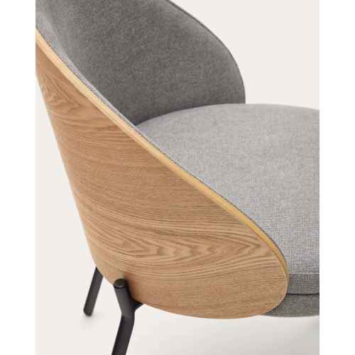Kave Home Eamy Dining Chair, Grey & Natural