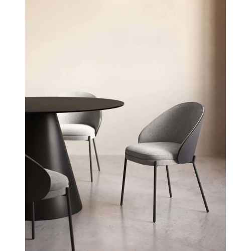 Kave Home Eamy Dining Chair, Grey & Black