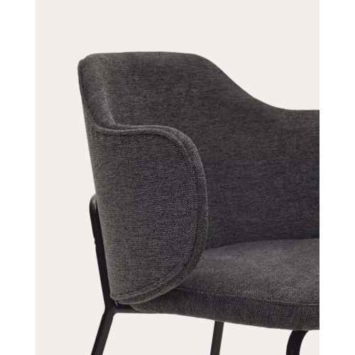 Kave Home Yunia Dining Chair, Dark Grey