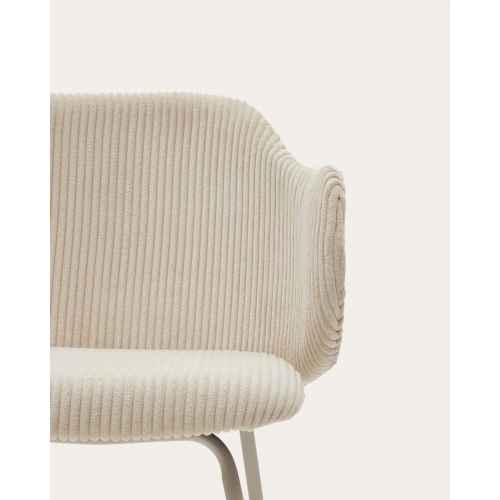 Kave Home YUNIA Corduroy Dining Chair, Beige